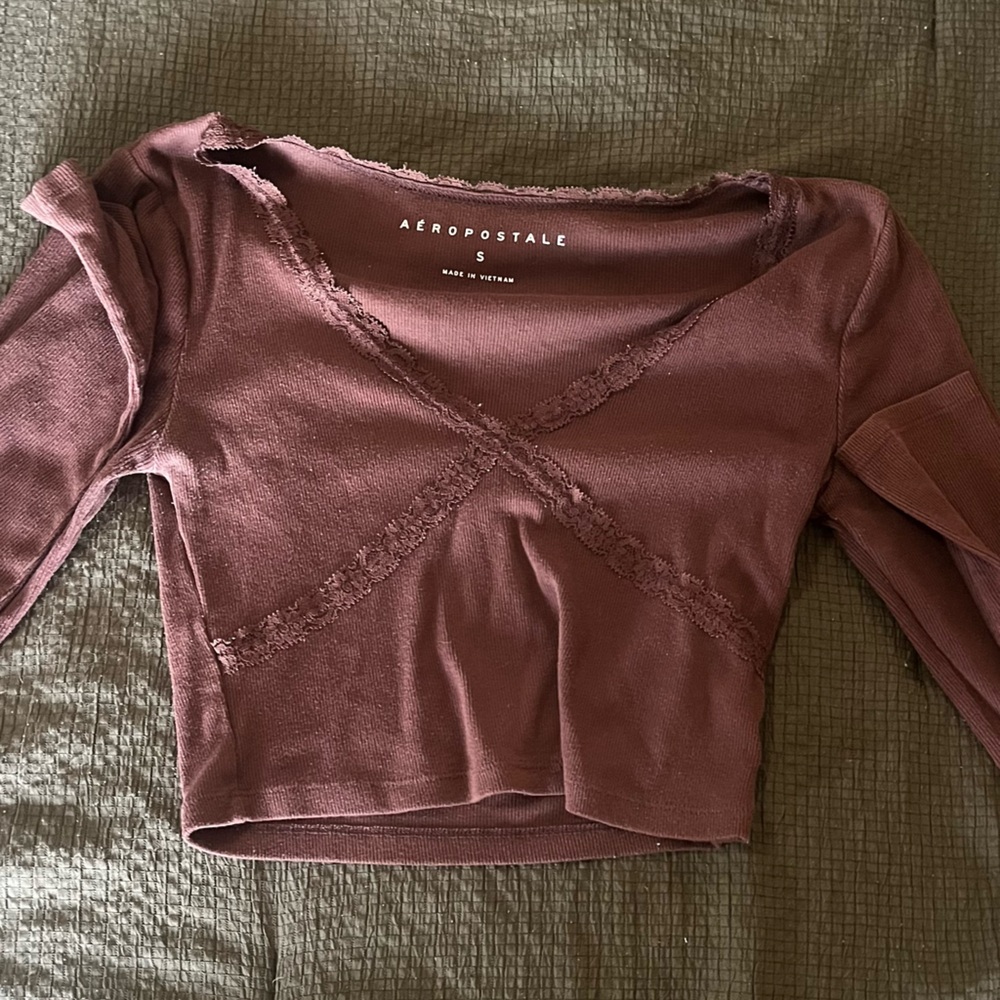 Aeropostale Dusty Rose Long Sleeve Top